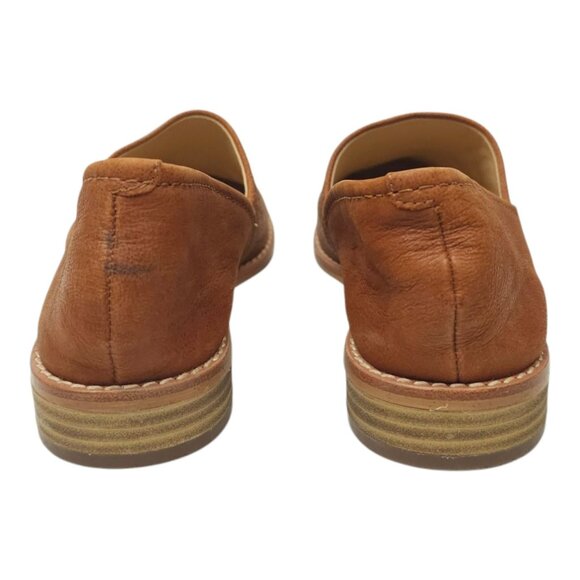 Clarks Pure Easy Leather Loafer Womens Size 6M Slip On Comfort Shoes Tan - Picture 4 of 16